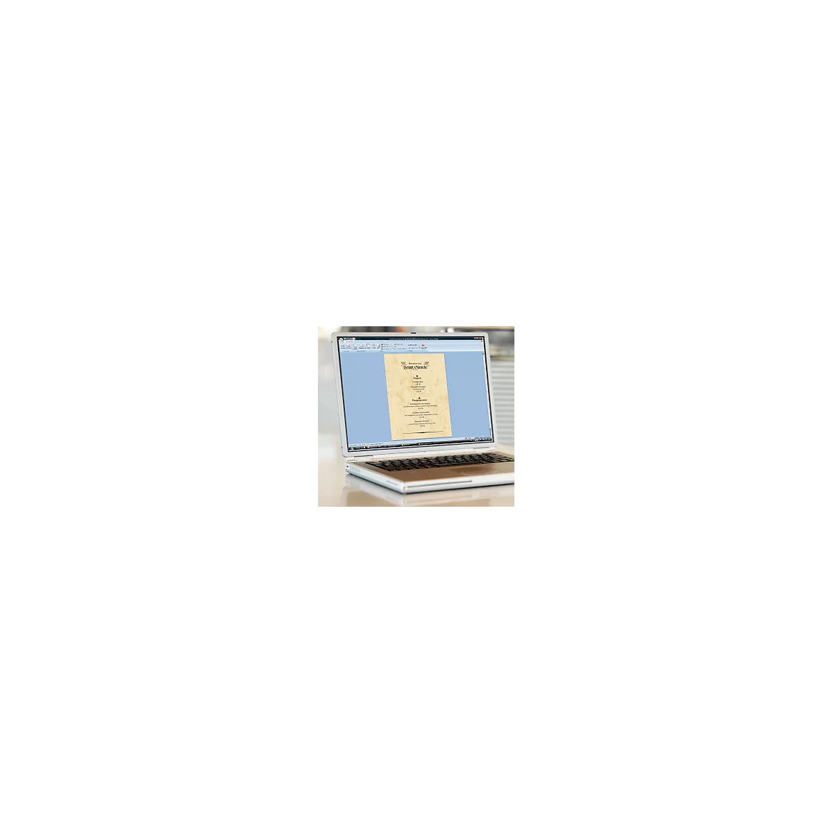 Briefpapier 'Marmor', beige, 200 g, 50 vellen