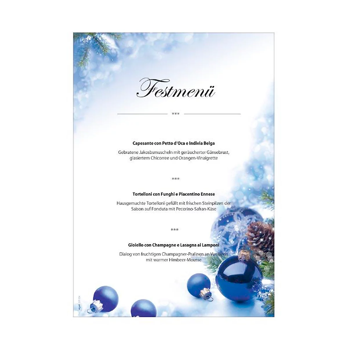 Briefpapier met kerstthema Sigel Blue Harmony, A4, 90 g/m², 100 vellen