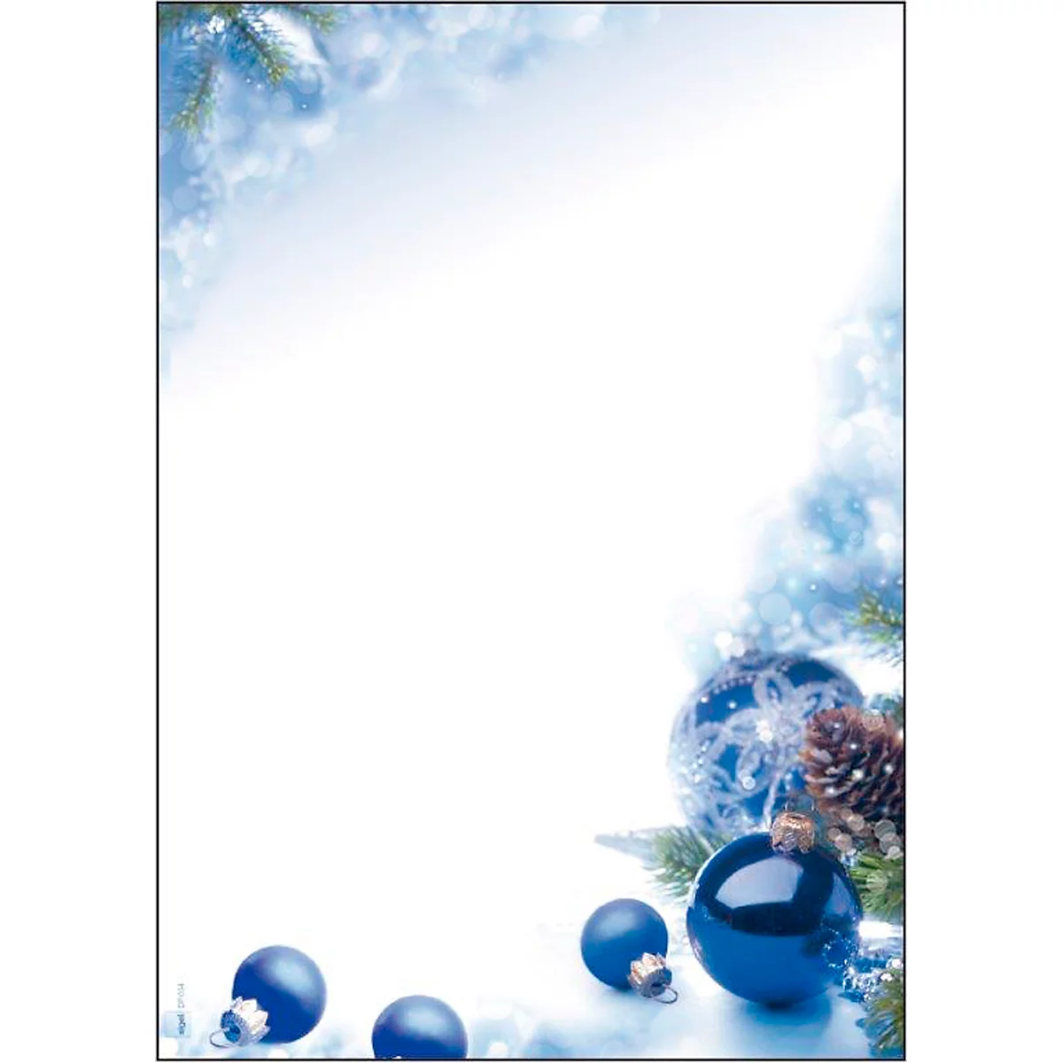 Briefpapier met kerstthema Sigel Blue Harmony, A4, 90 g/m², 100 vellen