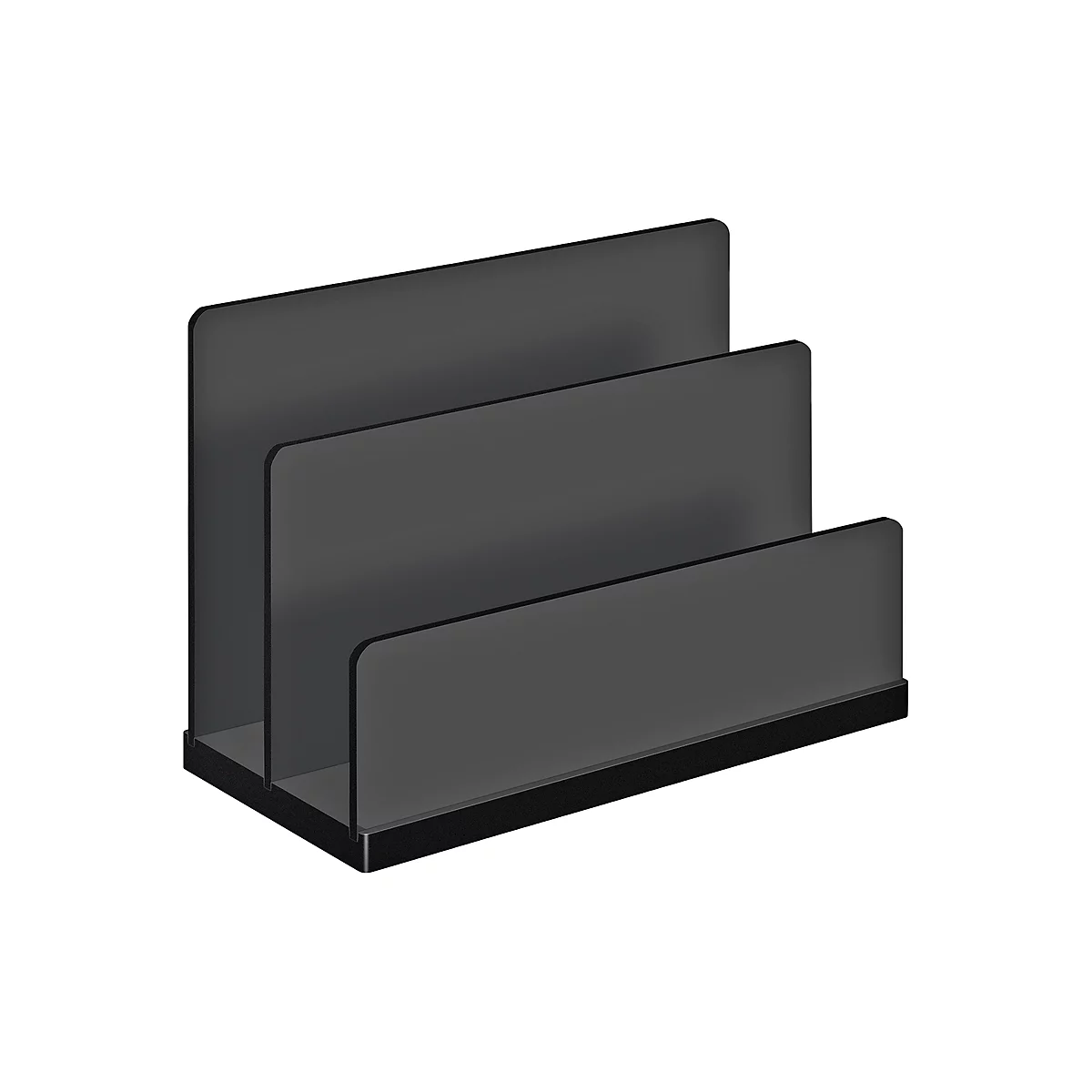 Briefständer WEDO Black Office, schwarz mattiert/glänzend, 2 Fächer