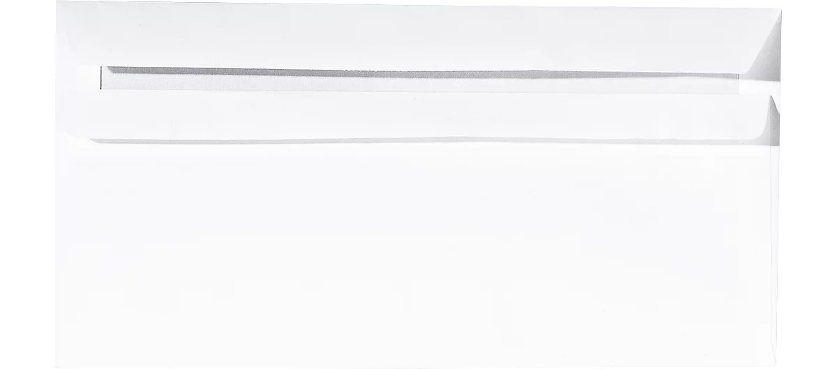 Briefumschläge , selbstklebend, DIN lang, mit Fenster, 1000 Stück, B 220 x H 110 mm, Papier, weiß