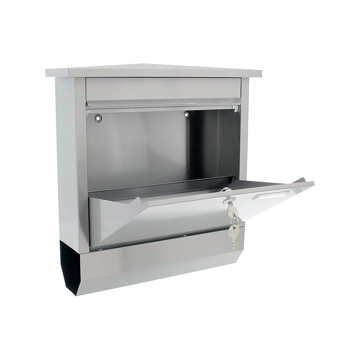 Brievenbus Lettero Inox, postrol, roestvrij staal