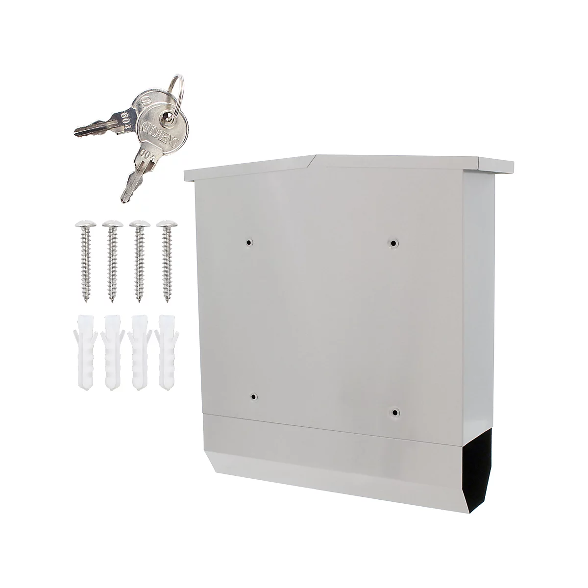 Brievenbus Lettero Inox, postrol, roestvrij staal