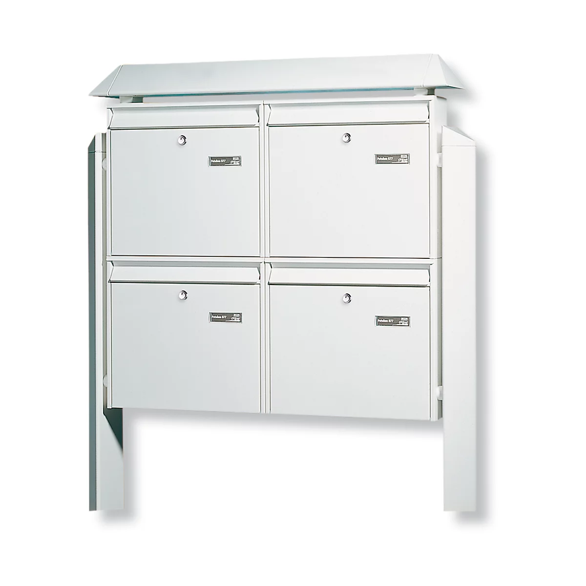 Brievenbus-unit Terzo, 4-voudig, wit