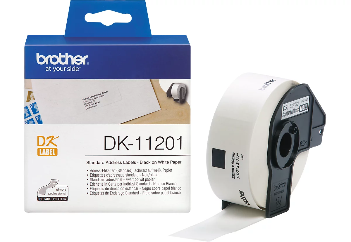 Brother Adress-Etiketten DK-11201, 29x90 mm, 400 Stück