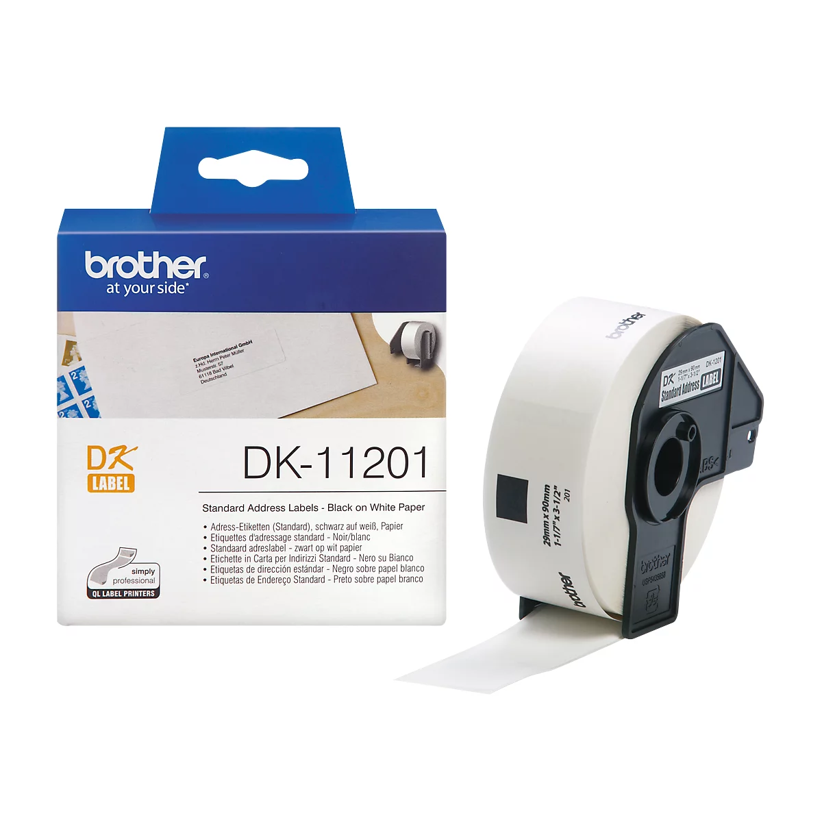 Brother Adress-Etiketten DK-11201, 29x90 mm, 400 Stück