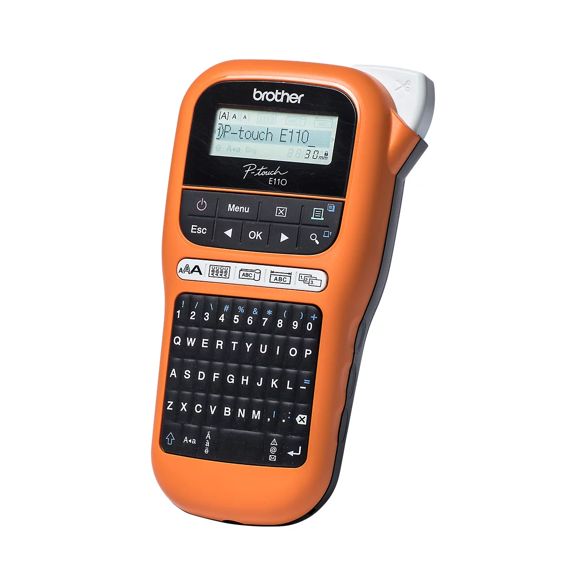 Brother beletteringssysteem P-touch E110, QWERTZ-toetsenbord, met 12 mm beschrijfbaar lint