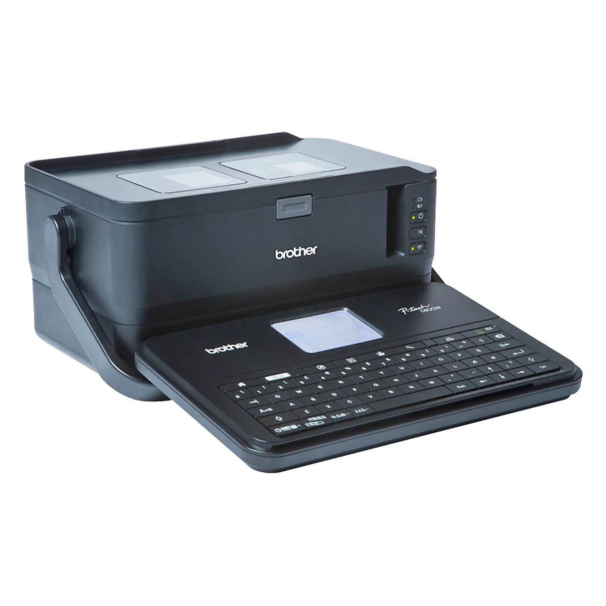 Brother Beschriftungsgerät PTD800W, USB u. WLAN, abnehmbare LCD-Tastatur, Tragegriff
