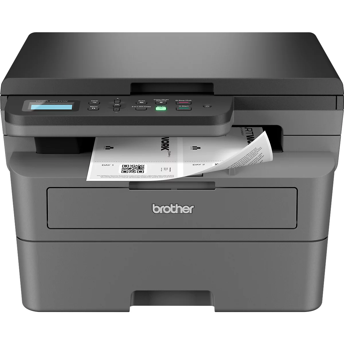 Brother DCP-L2627DWXL multifunctionele zwart-wit laserprinter, 3 in 1, USB/WLAN, automatisch dubbelzijdig/mobiel afdrukken, tot A4, incl. 2 toners