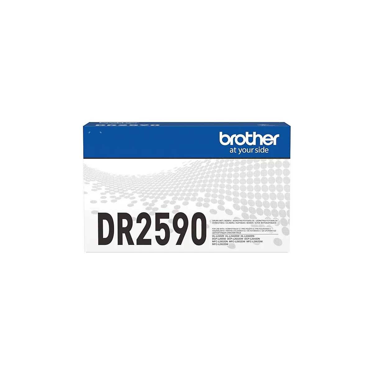 Brother DR2590 Trommeleinheit Verpackung in Blau und Weiß mit Typenbezeichnung.