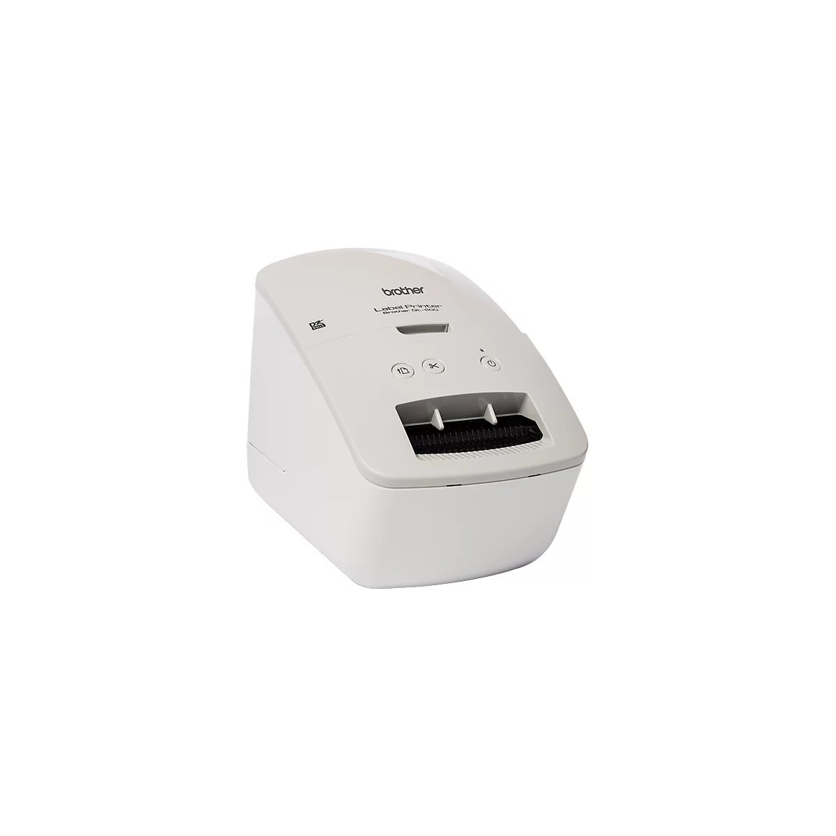 Brother Etikettendrucker QL-600G, Graustufen, für B 12-62 mm, 300 x 600 dpi, 44 Etiketten/Min., USB 2.0, inkl. 8 m Etikettenrolle