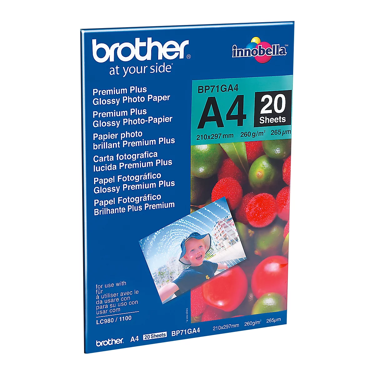 brother Foto-Papier Innobella Premium, DIN A4, 20 Blatt