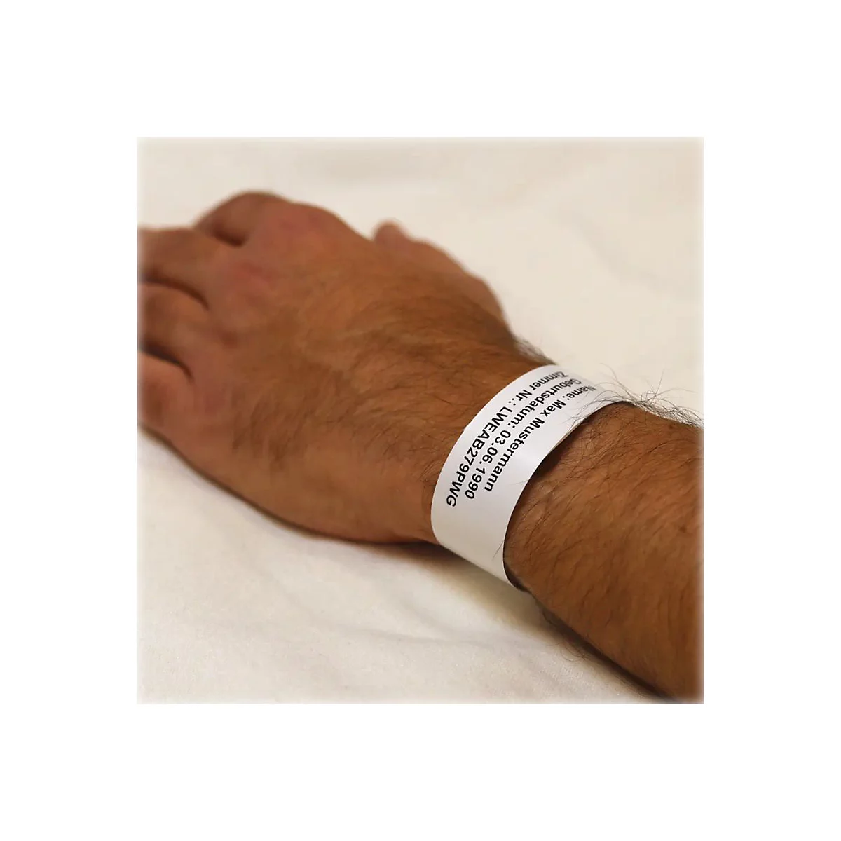 Brother - Klebeverschluss - weiß - 25 x 279 mm 200 Stck. (1 Rolle(n) x 200) Erwachsenenarmbänder - für Brother TD-2130N, TD-2130NHC, TD-2130NSA