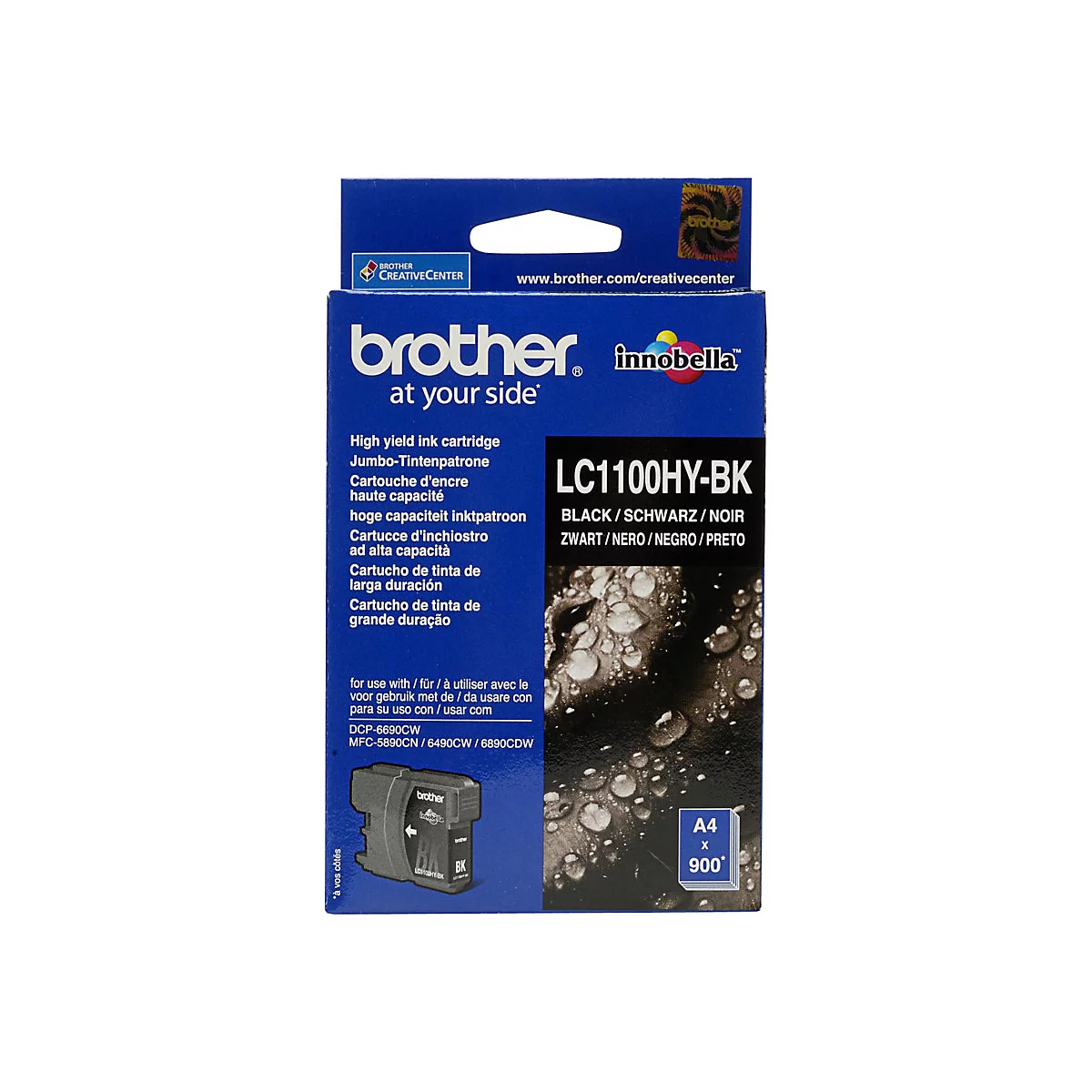 Brother LC1100HYBK - Hohe Ergiebigkeit - Schwarz - original - Tintenpatrone