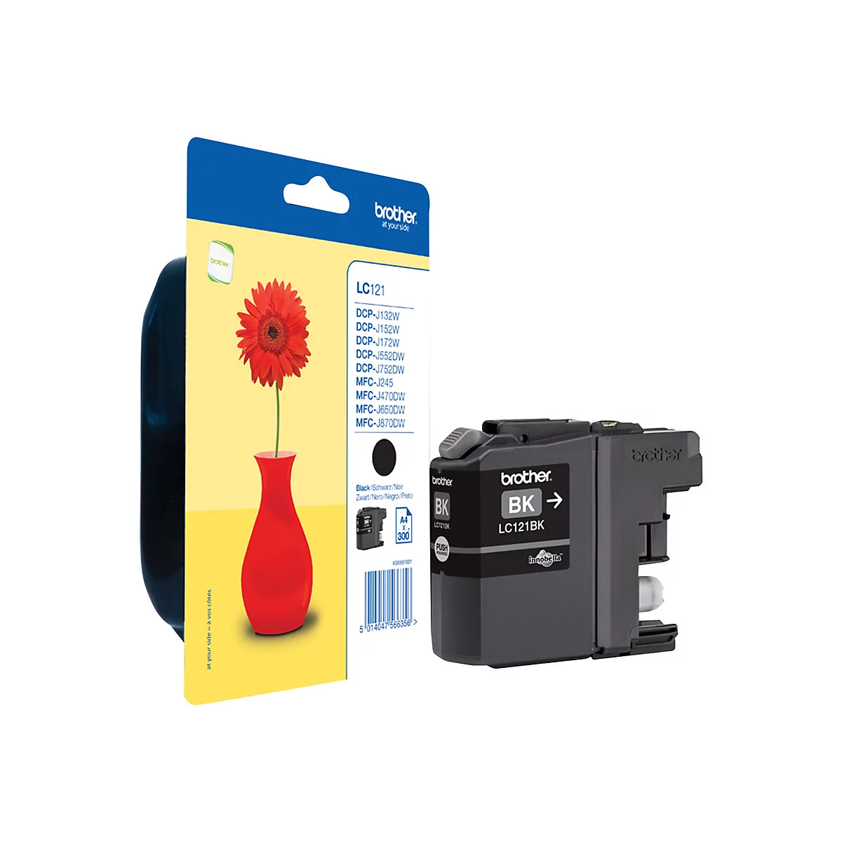 Brother LC121BK - Schwarz - original - Tintenpatrone