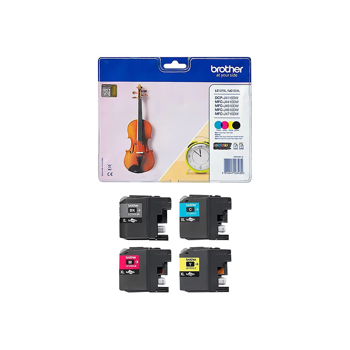 Brother LC127XL Value Pack - 4er-Pack - mit hoher Kapazität - Schwarz, Gelb, Cyan, Magenta - original - Tintenpatrone