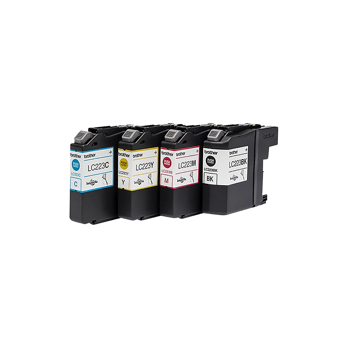 Brother LC223 - 4er-Pack - Schwarz, Gelb, Cyan, Magenta - original - Tintenpatrone