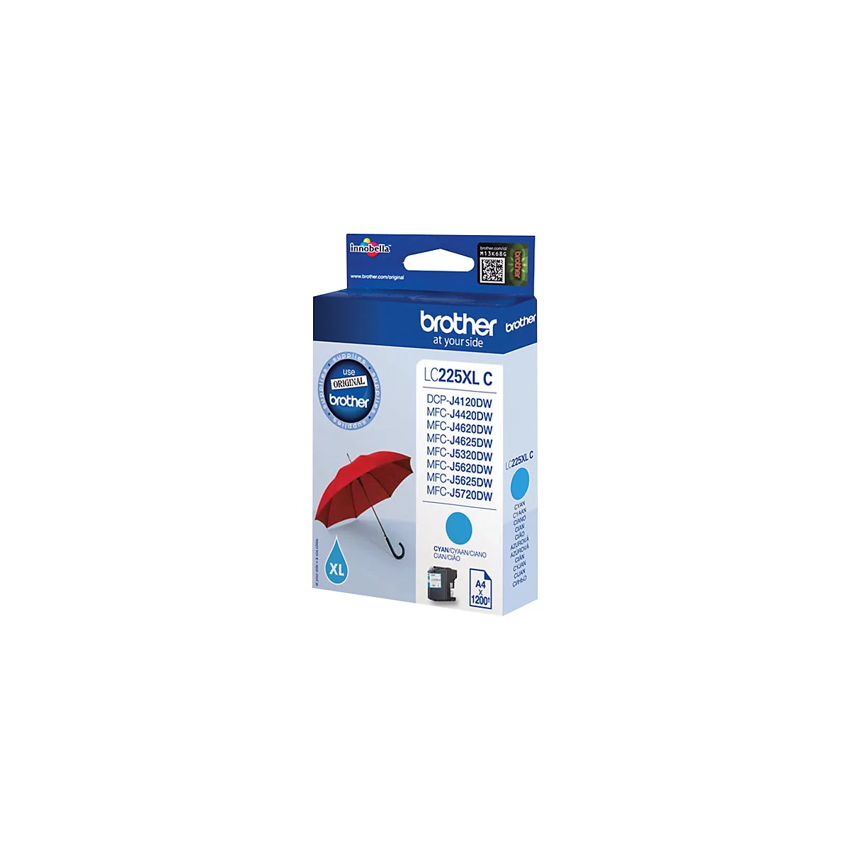 Brother LC22EC - Sehr hohe Ergiebigkeit - Cyan - original - Tintenpatrone