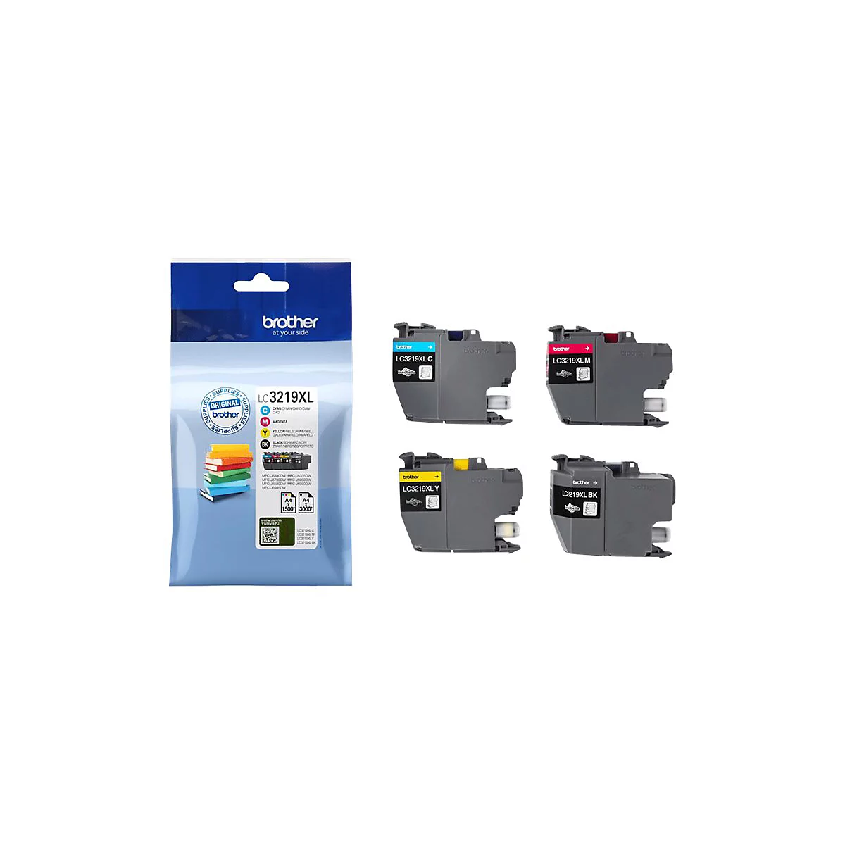 Brother LC3219XL Value Pack - pack de 4 - XL - noir, jaune, cyan, magenta - original - cartouche d'encre