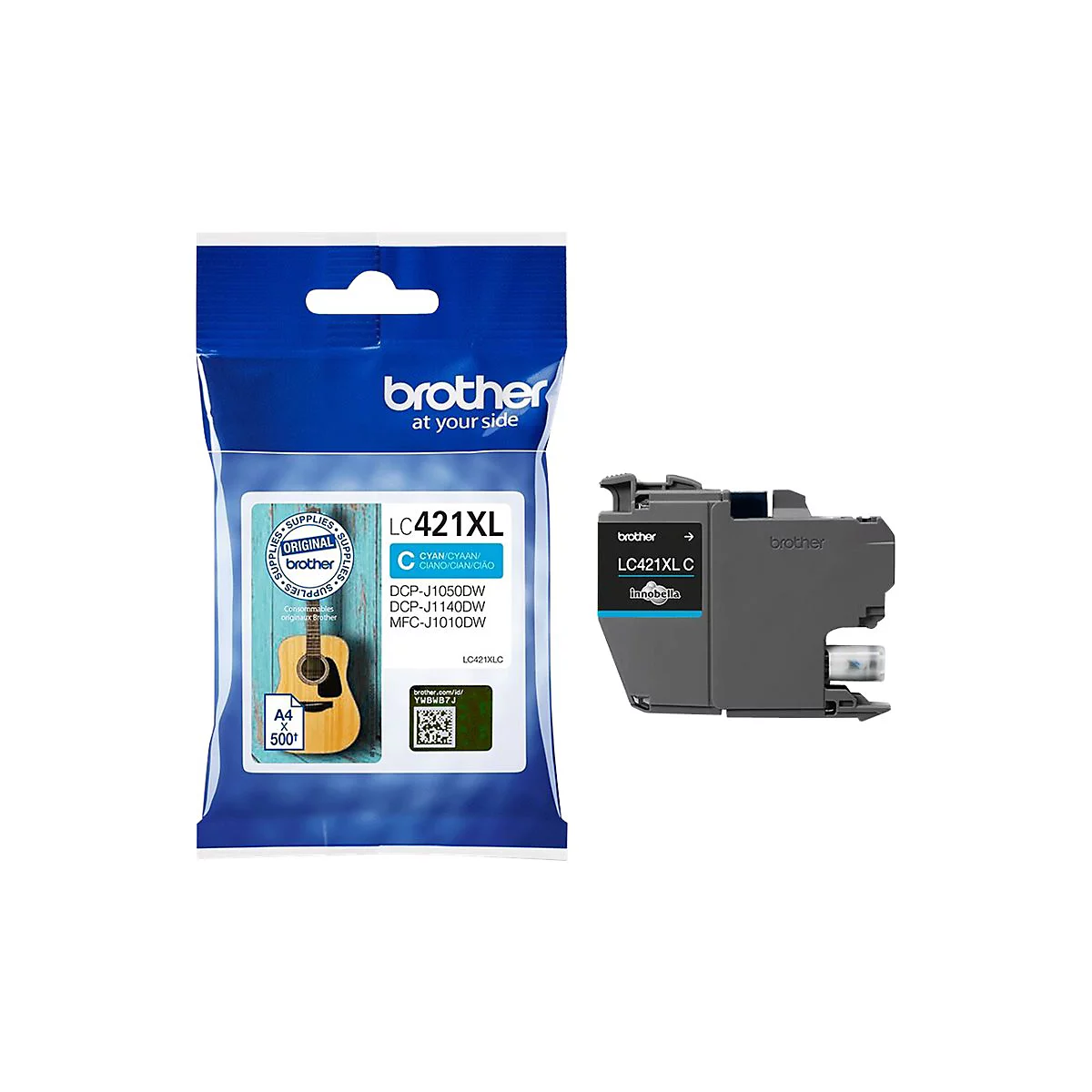 Brother LC421XLC - Hohe Ergiebigkeit - Cyan - original - Tintenpatrone