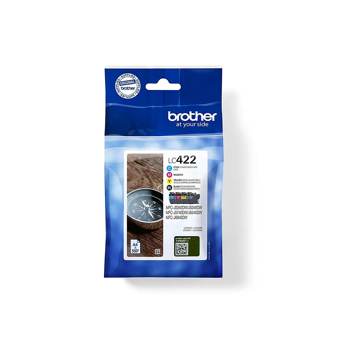 Brother LC422 Multipack - 4er-Pack - Schwarz, Gelb, Cyan, Magenta - original - Tintenpatrone