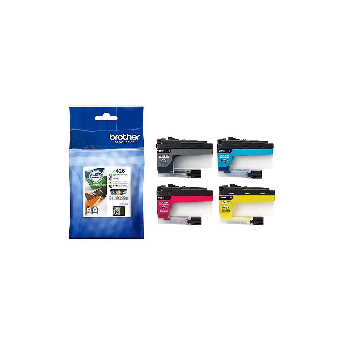 Brother LC426 - pack de 4 - noir, jaune, cyan, magenta - original - cartouche d'encre