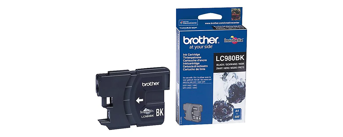 Brother LC980BK - Schwarz - original - Tintenpatrone