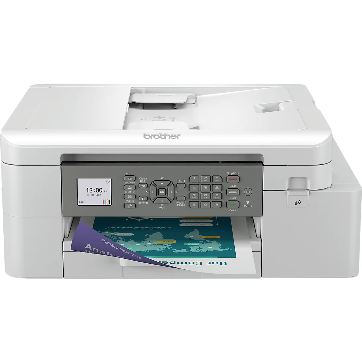 Brother MFC-J4335DW multifunctionele inkjetprinter, printen, scannen, faxen en kopiëren, USB/Wi-Fi, duplex/mobiel printen, zwart-wit/kleuren, 20 ppm, tot A4