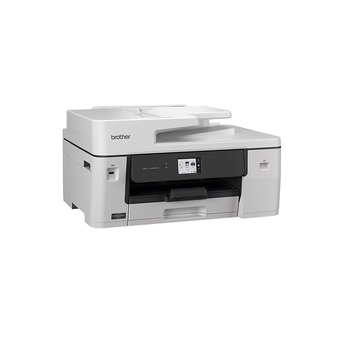 Weißer Brother MFC-J6760DW Multifunktionsdrucker vor neutralem Hintergrund.
