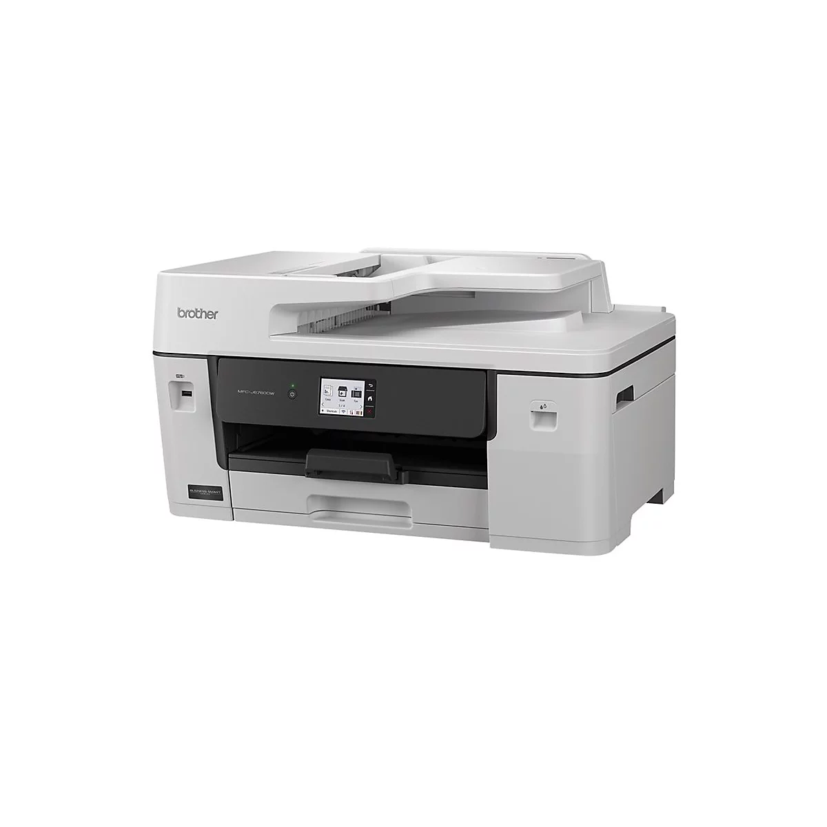 Weißer Brother MFC-J6760DW Multifunktionsdrucker vor weißem Hintergrund.