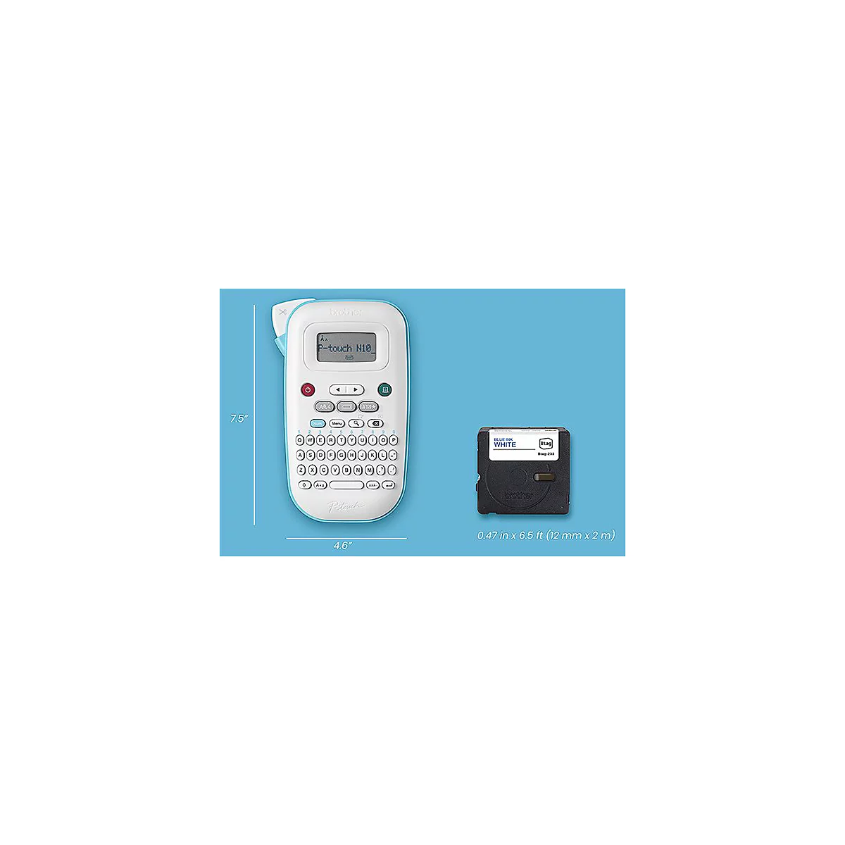 Brother P-Touch PT-N10 - Beschriftungsgerät - s/w - Thermodirekt - 12 mm Breite - 180 dpi