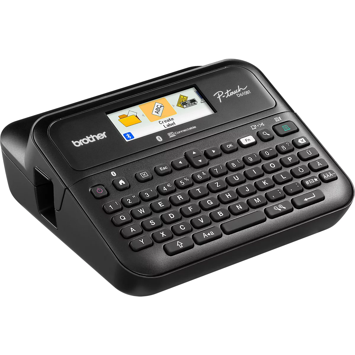 Brother PT-D610BTVP etiketteerder, thermische overdracht, voor 3,5-24 mm brede TZe-tapes, 30 mm/sec, USB/BT, accessoires