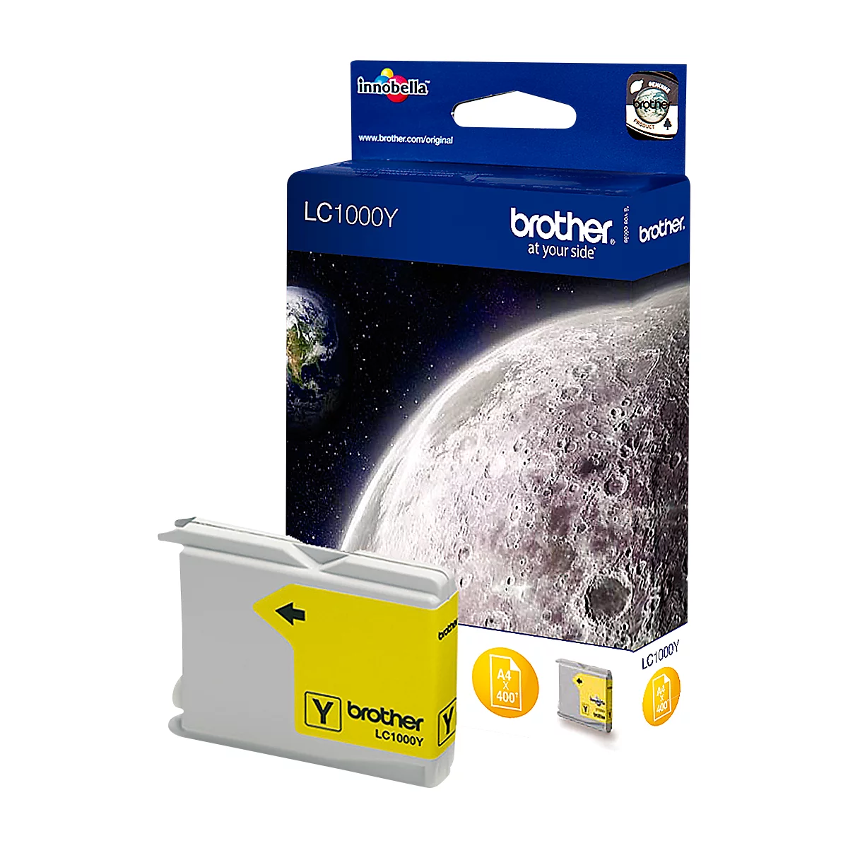 Brother Tintenpatrone LC-1000Y, gelb, original