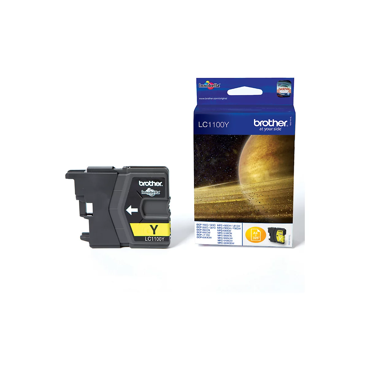 Brother Tintenpatrone LC-1100Y, gelb, original