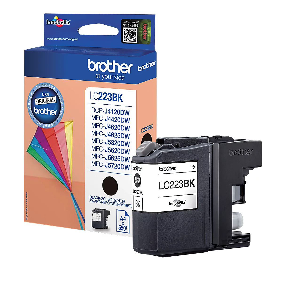 Brother Tintenpatrone LC-223BK, schwarz, original