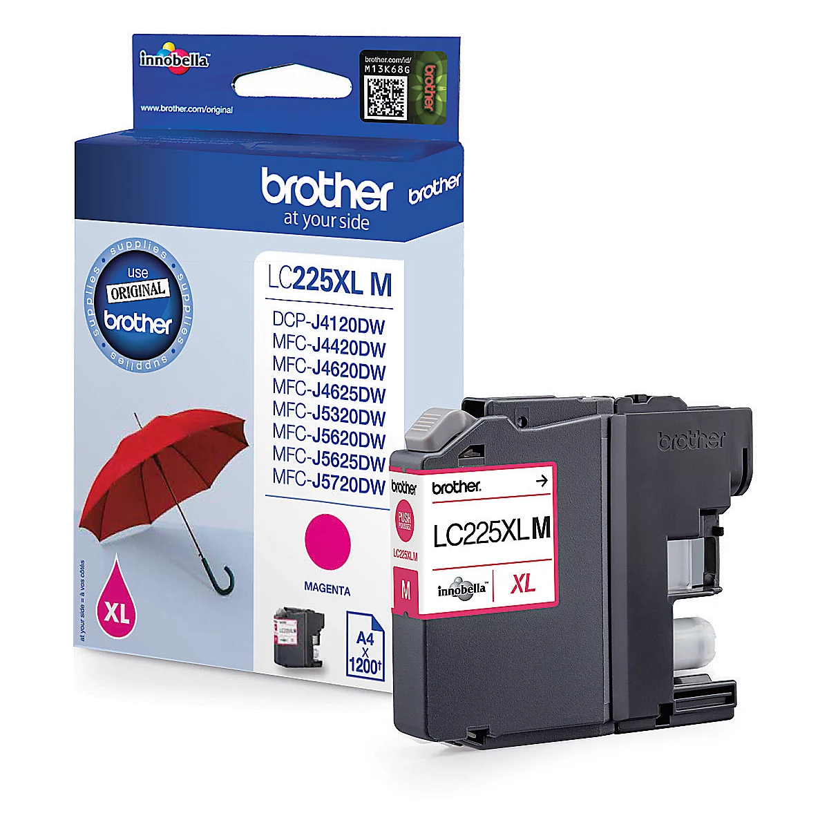 Brother Tintenpatrone LC-225XLM, magenta, original