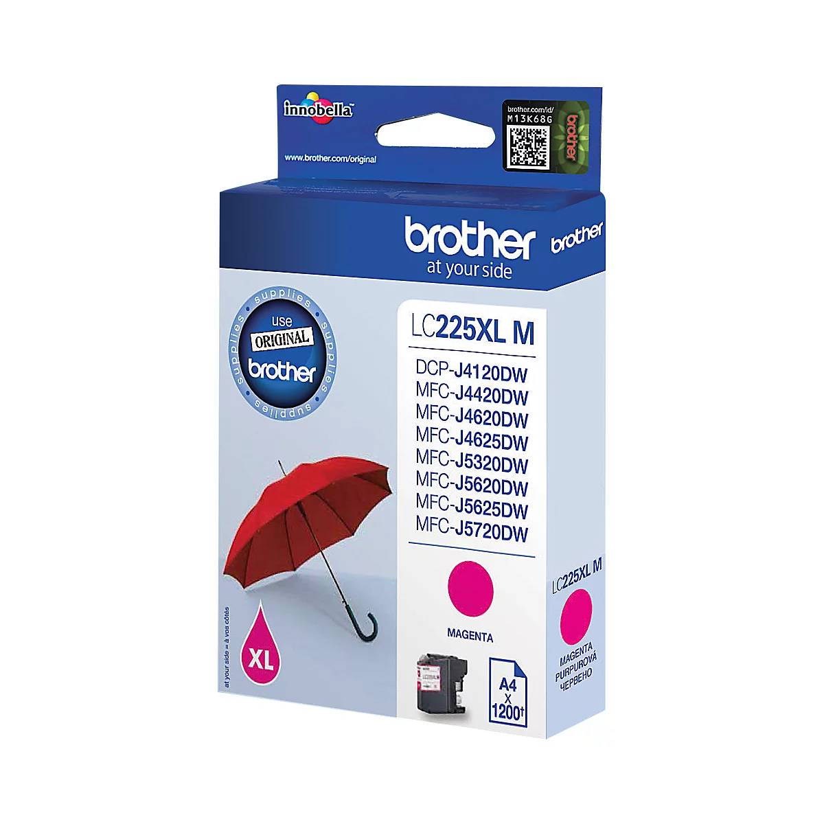 Brother Tintenpatrone LC-225XLM, magenta, original