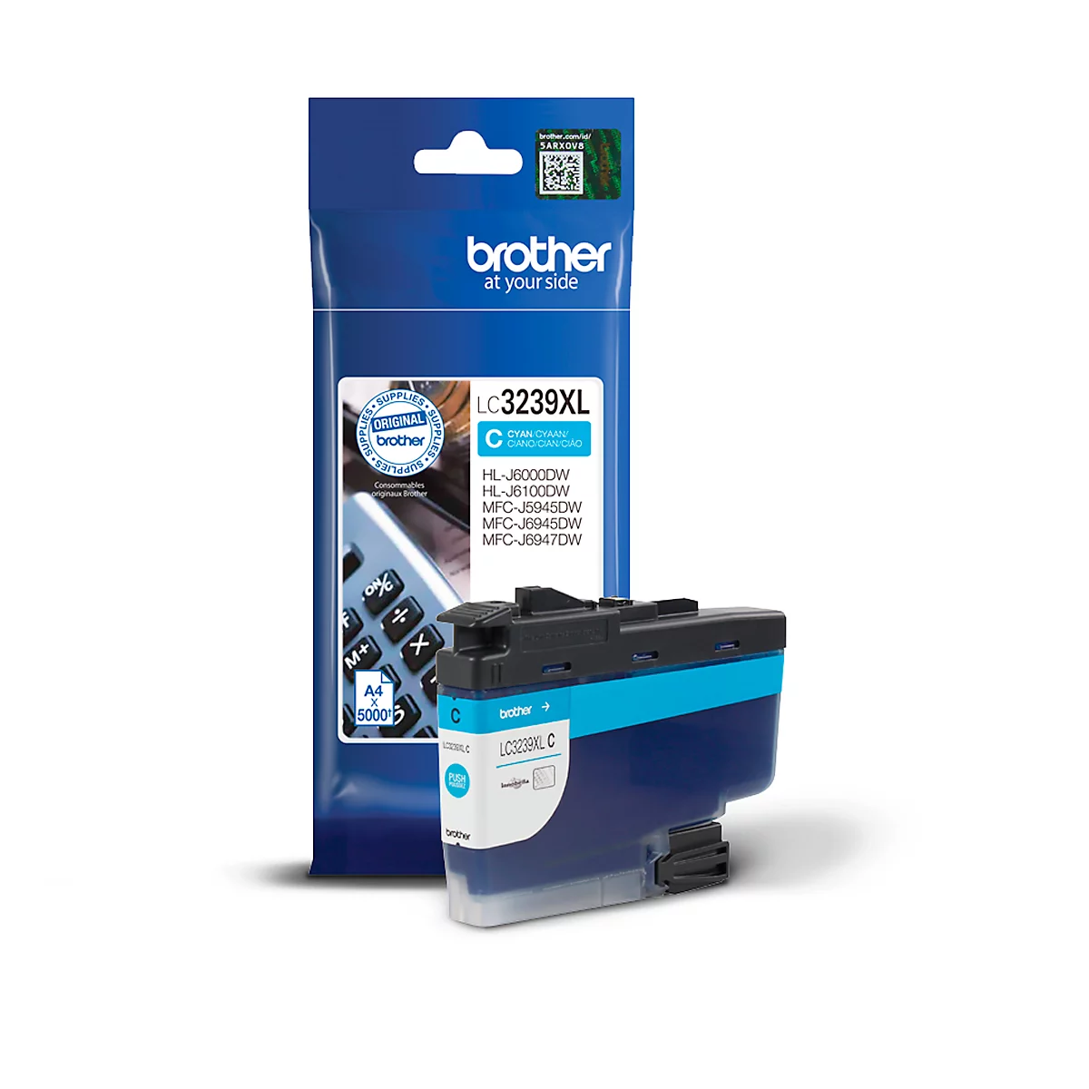 Brother Tintenpatrone LC-3239XLC, cyan, original