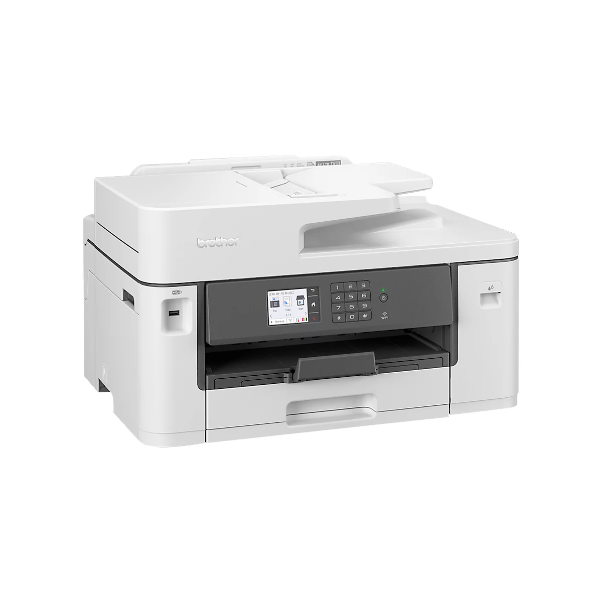Brother Tintenstrahl-Multifunktionsdrucker MFC-J5340DWE ECO Pro , 4-in-1, Auto-Duplex/Mobildruck, USB/LAN/WLAN, bis A3, weiß