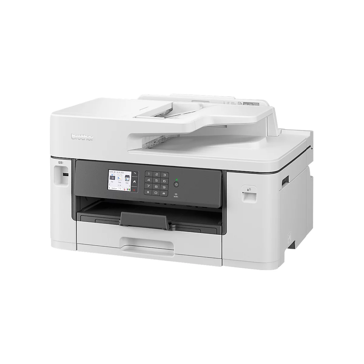 Brother Tintenstrahl-Multifunktionsdrucker MFC-J5340DWE ECO Pro , 4-in-1, Auto-Duplex/Mobildruck, USB/LAN/WLAN, bis A3, weiß