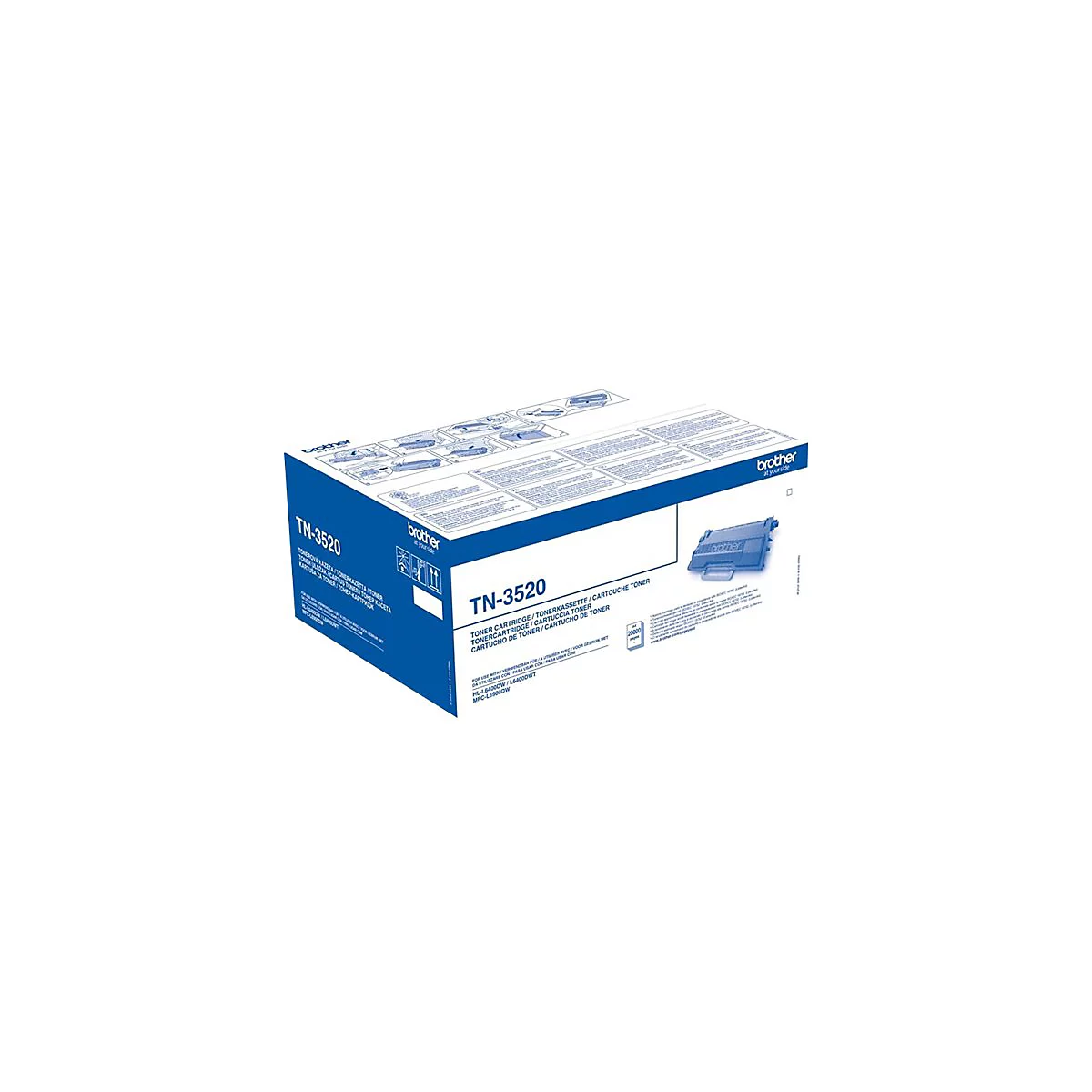 Brother TN3520 - Schwarz - original - Tonerpatrone