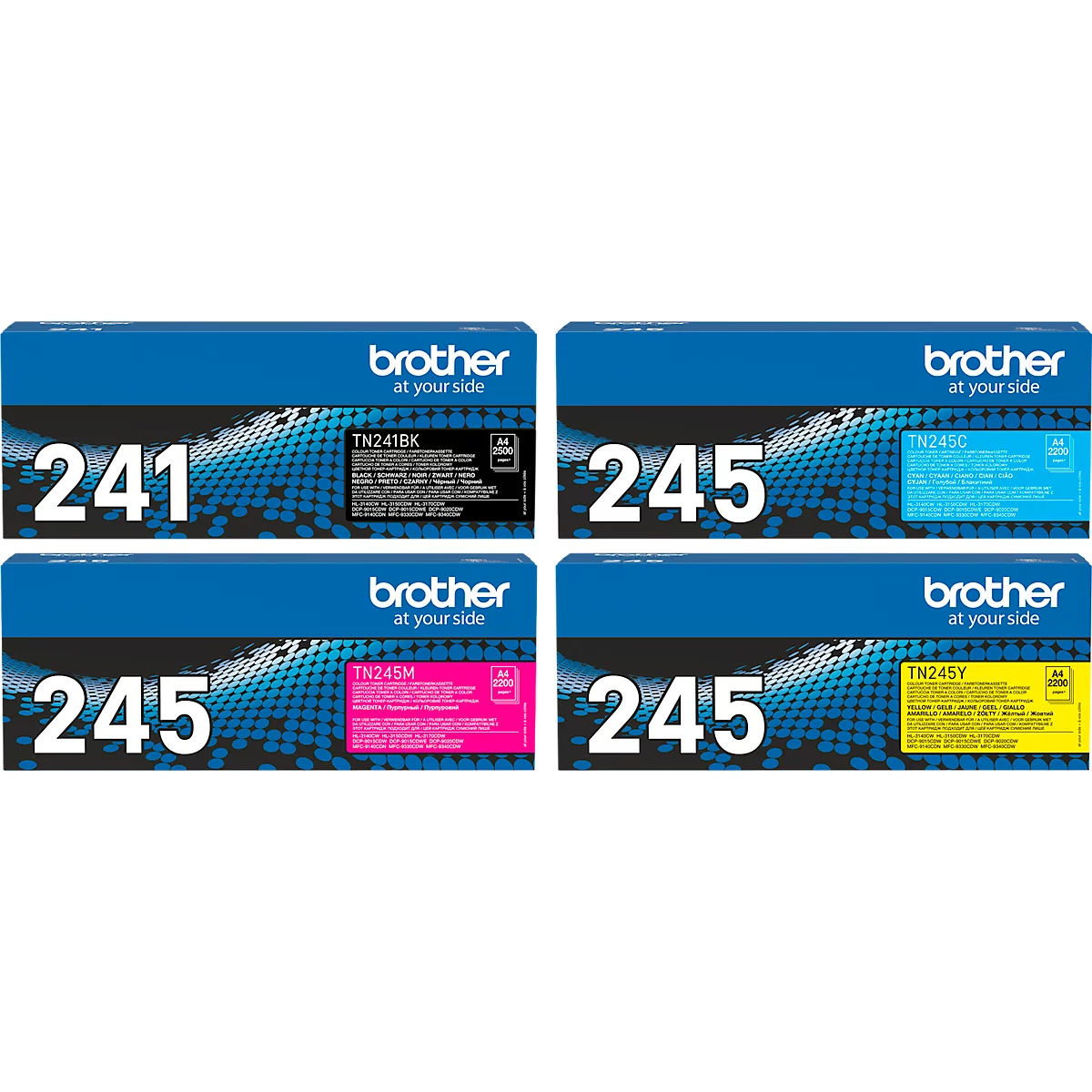 Brother Toner Sparpaket TN-241/245, CMYK-Bundle, schwarz,cyan, magenta, gelb, original