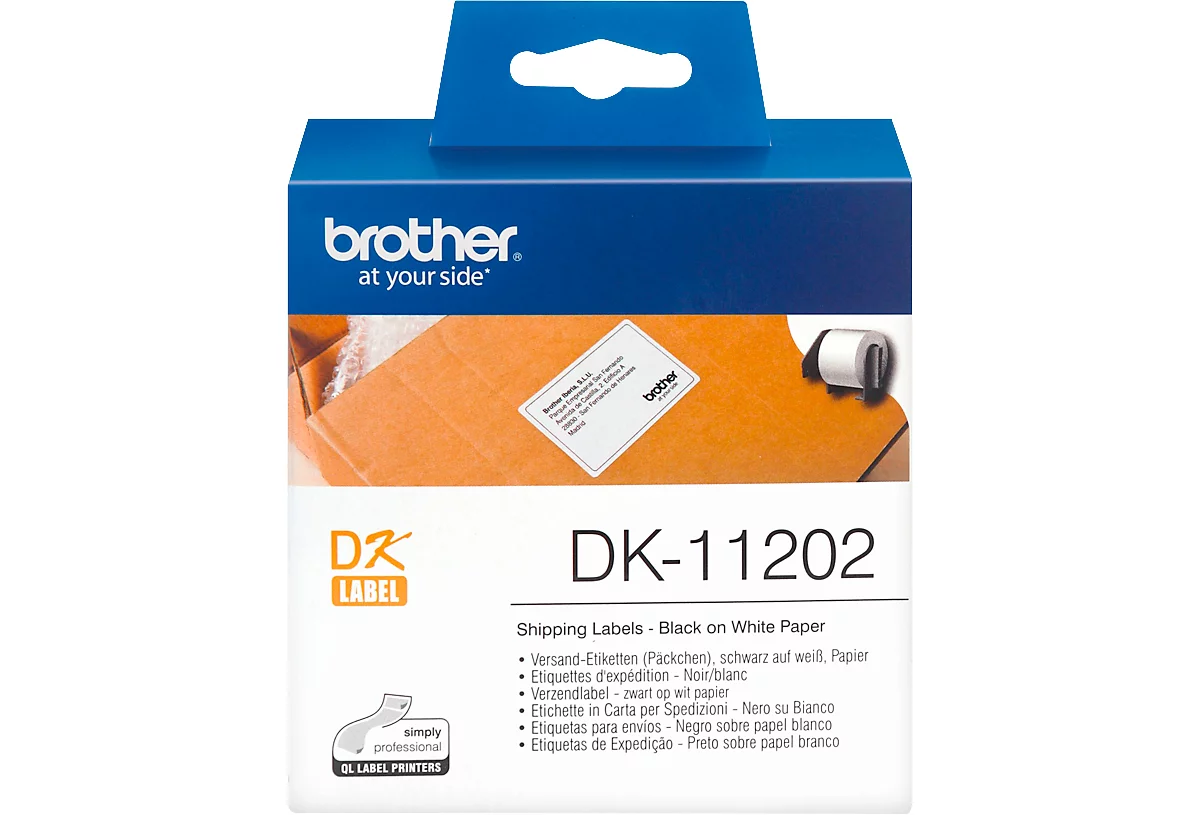 Brother Versand-Etiketten DK-11202, 62x100 mm, 300 Stück
