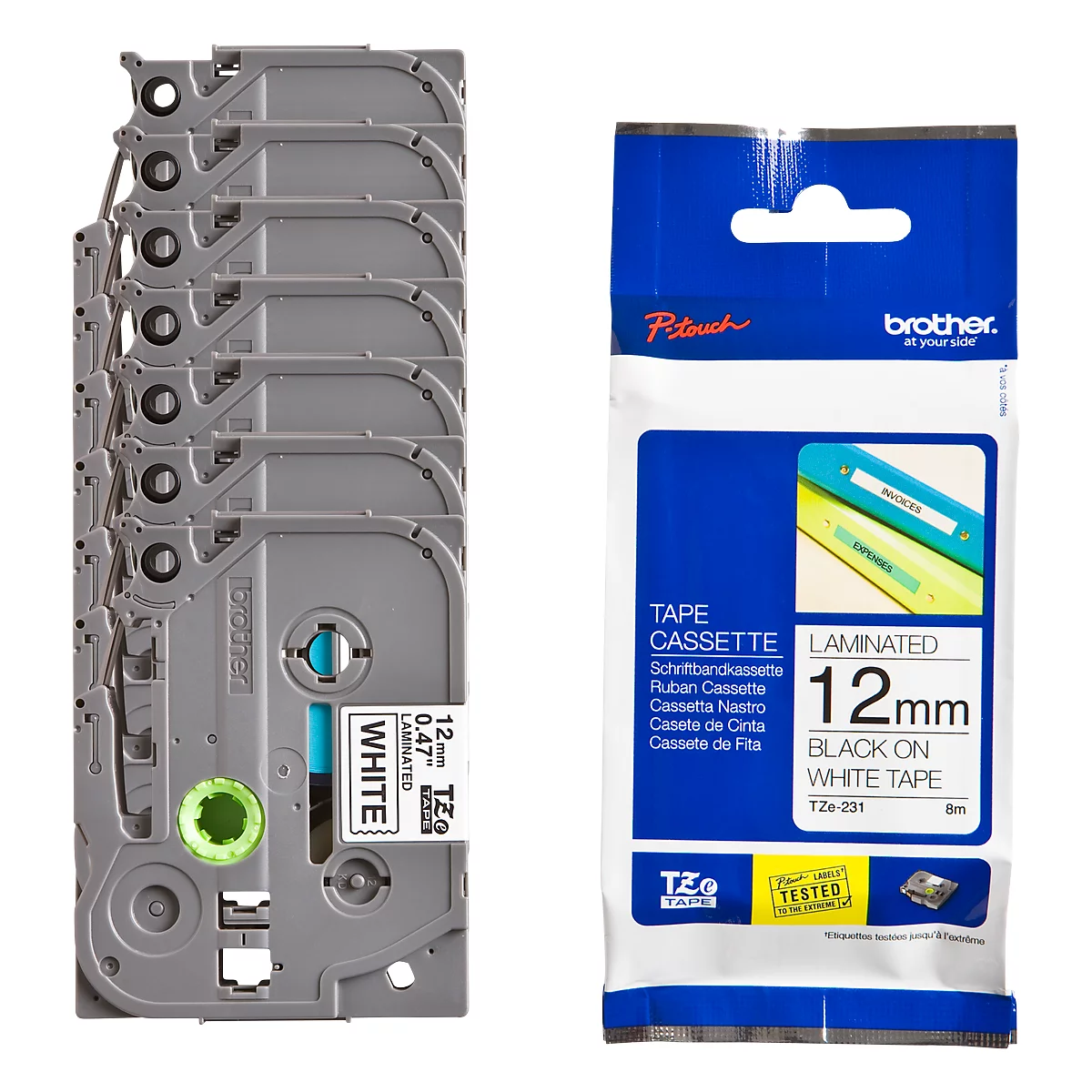Brother voordeelset 12 mm lint beletteringssystemen TZe-231, 6 + 1 GRATIS