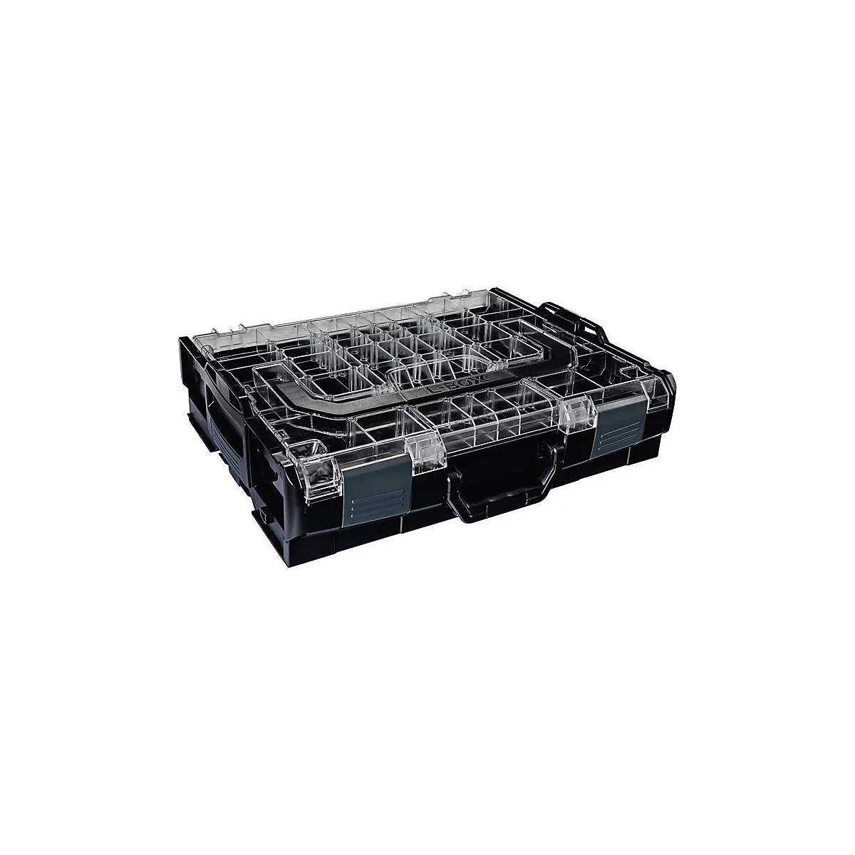 BS SYSTEMS gereedschapskoffer L-BOXX 102, transparant deksel, ABS zwart antraciet, inwendige afmetingen B378xD313xH61 mm