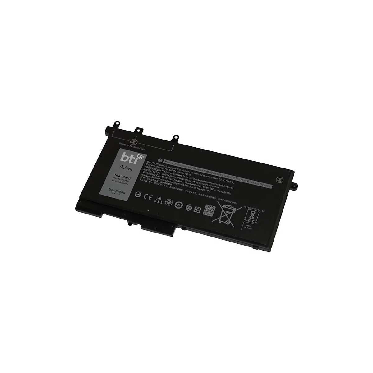 BTI 3DDDG-BTI - Laptop-Batterie (gleichwertig mit: Dell 3DDDG, Dell 03DDDG, Dell 03VC9Y, Dell 049XH, Dell 3VC9Y, Dell 451-BBZP) - Lithium-Polymer - 3 Zellen - 3684 mAh - 42 Wh