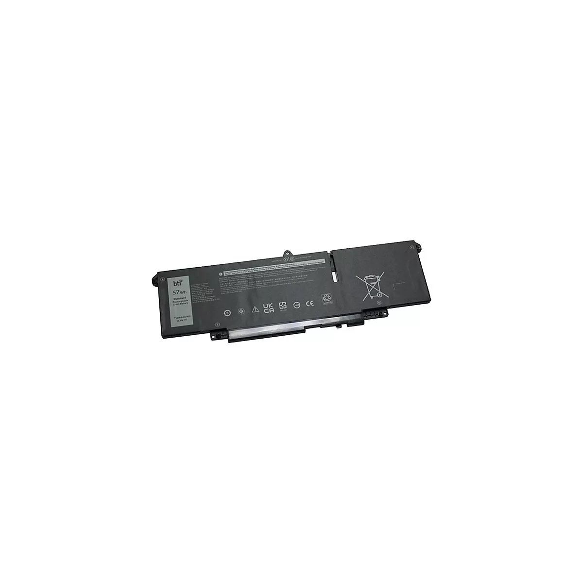 BTI - Laptop-Batterie (gleichwertig mit: Dell 66DWX) - Lithium-Ionen - 3 Zellen - 4878 mAh - 57 Wh