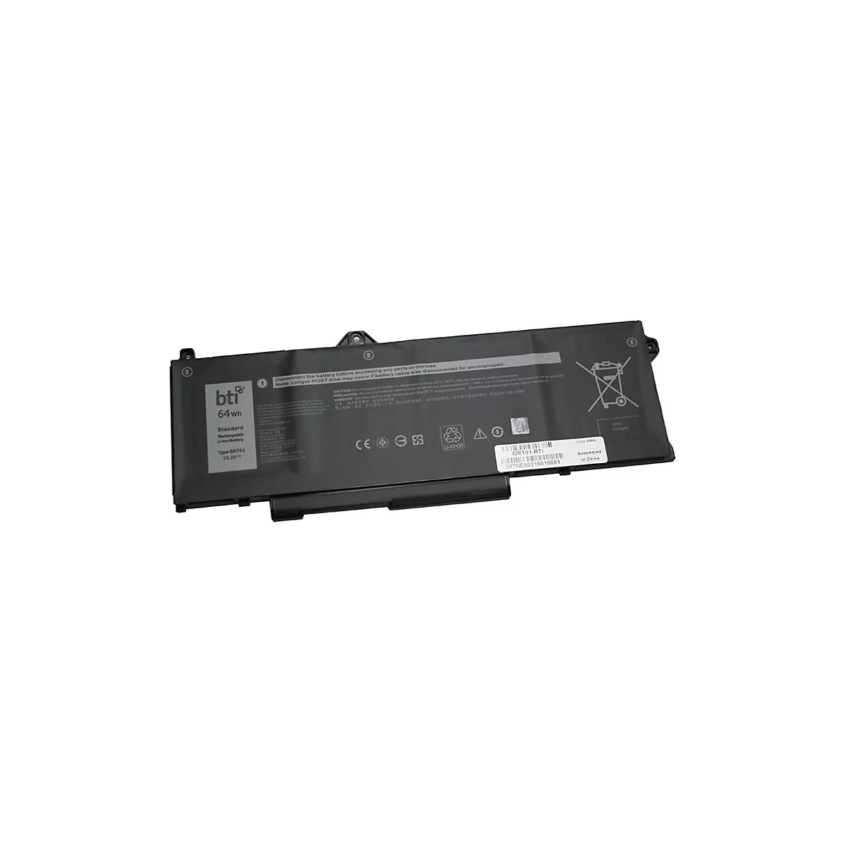 BTI - Laptop-Batterie (gleichwertig mit: Dell GRT01, Dell R05P0, Dell 0R05P0, Dell CN-0R05P0, Dell 0VXD57, Dell 00P3TJ) - Lithium-Ionen - 4 Zellen - 4210 mAh - 64 Wh