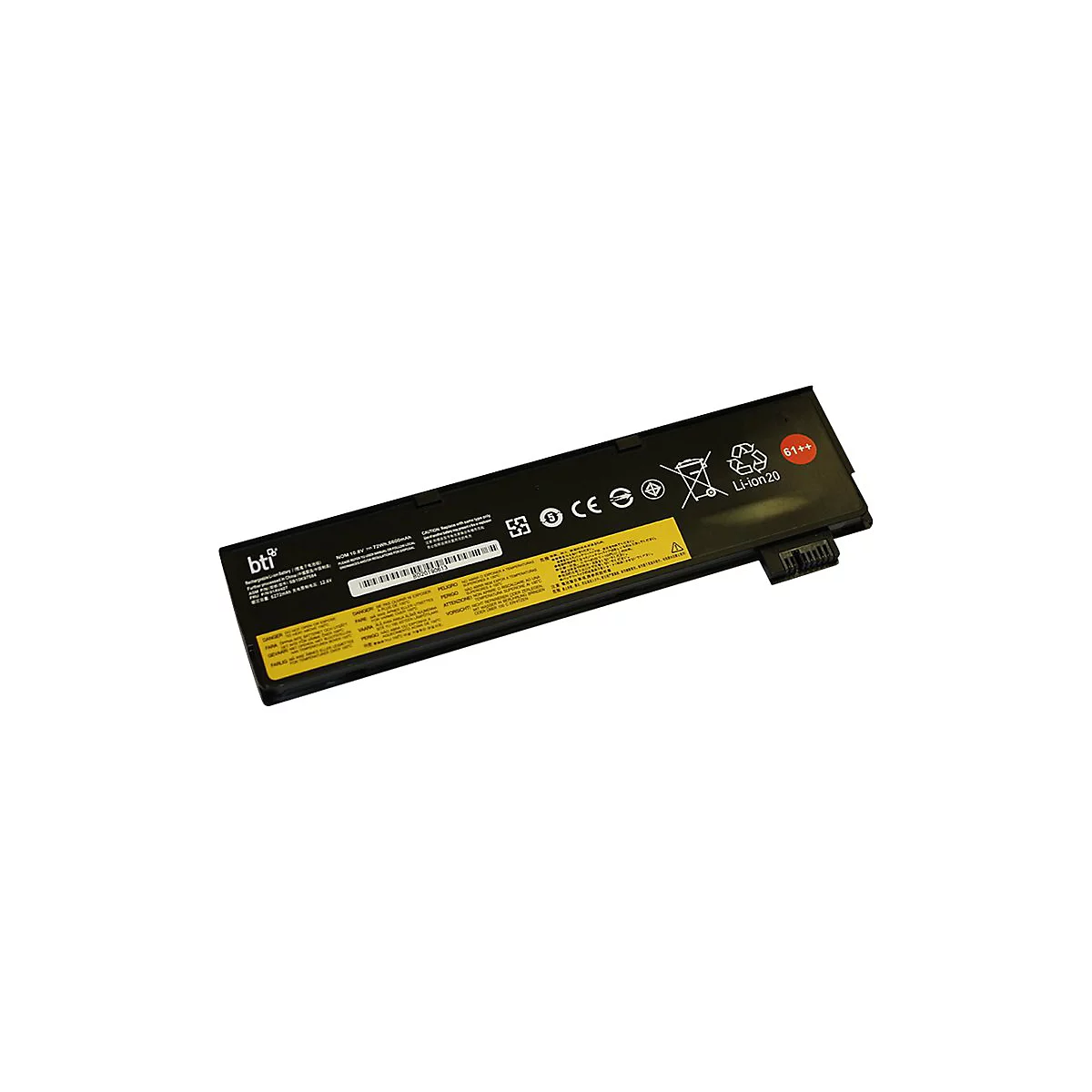 BTI LN-4X50M08812-BTI - Laptop-Batterie (gleichwertig mit: Lenovo 4X50M08812) - Lithium-Polymer - 6 Zellen - 6600 mAh - für Lenovo ThinkPad A475; A485; P51s; P52s; T25; T470; T480; T570; T580