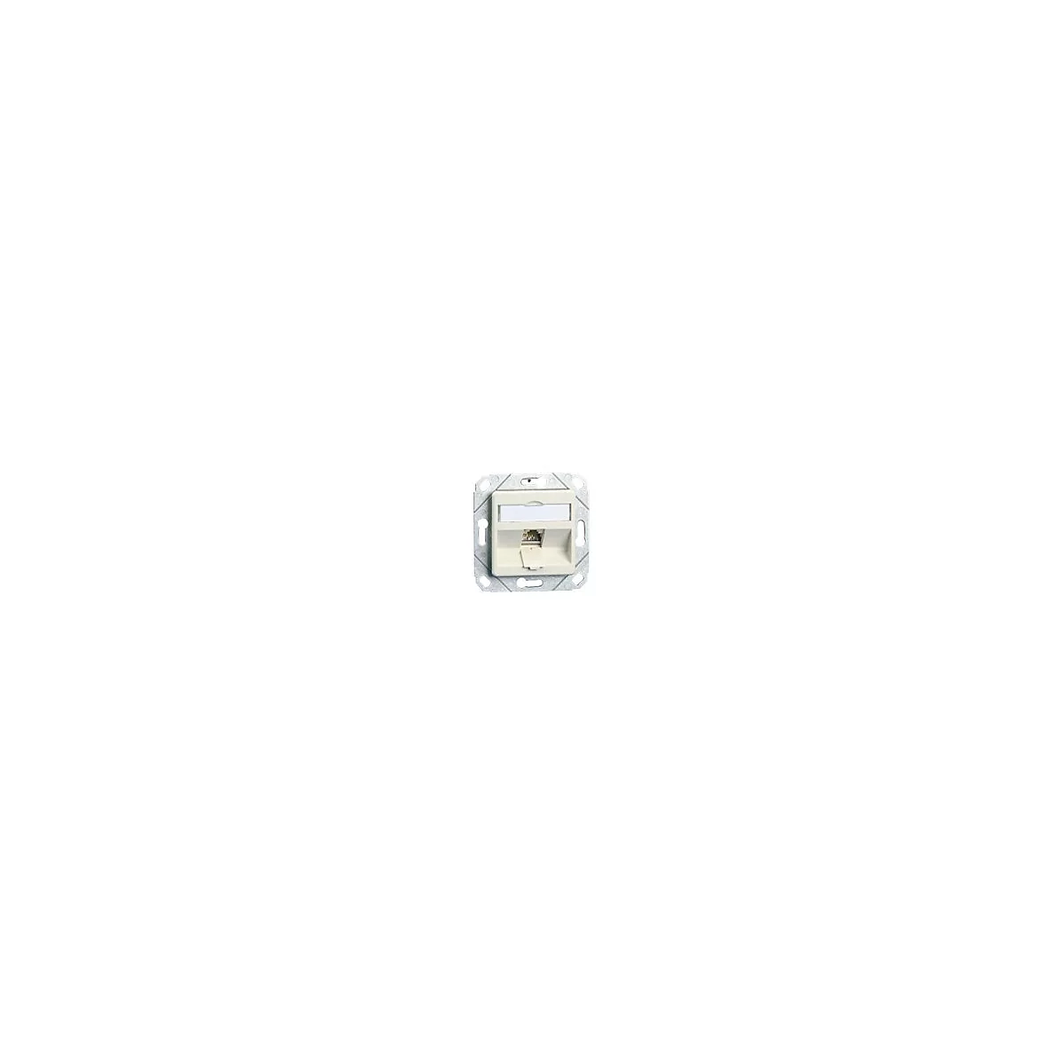 BTR C6A Module 1 Port 270° UPk - Anschlussdose, Unterputz - CAT 6a - RJ-45 - Pure White, RAL 9010